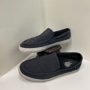 Grey Herringbone Slip On Vans Size 10 Men’s